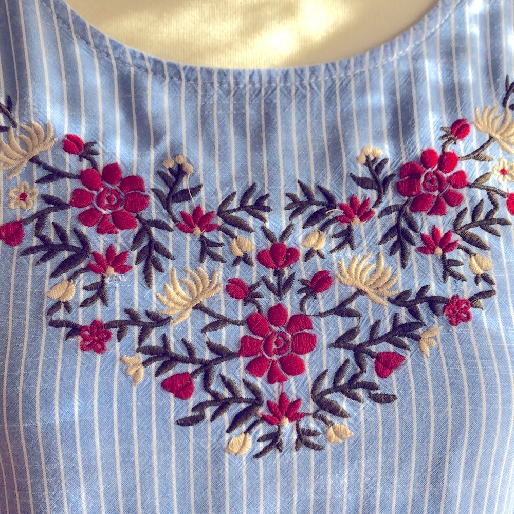 Soft Wash Embroidered Top